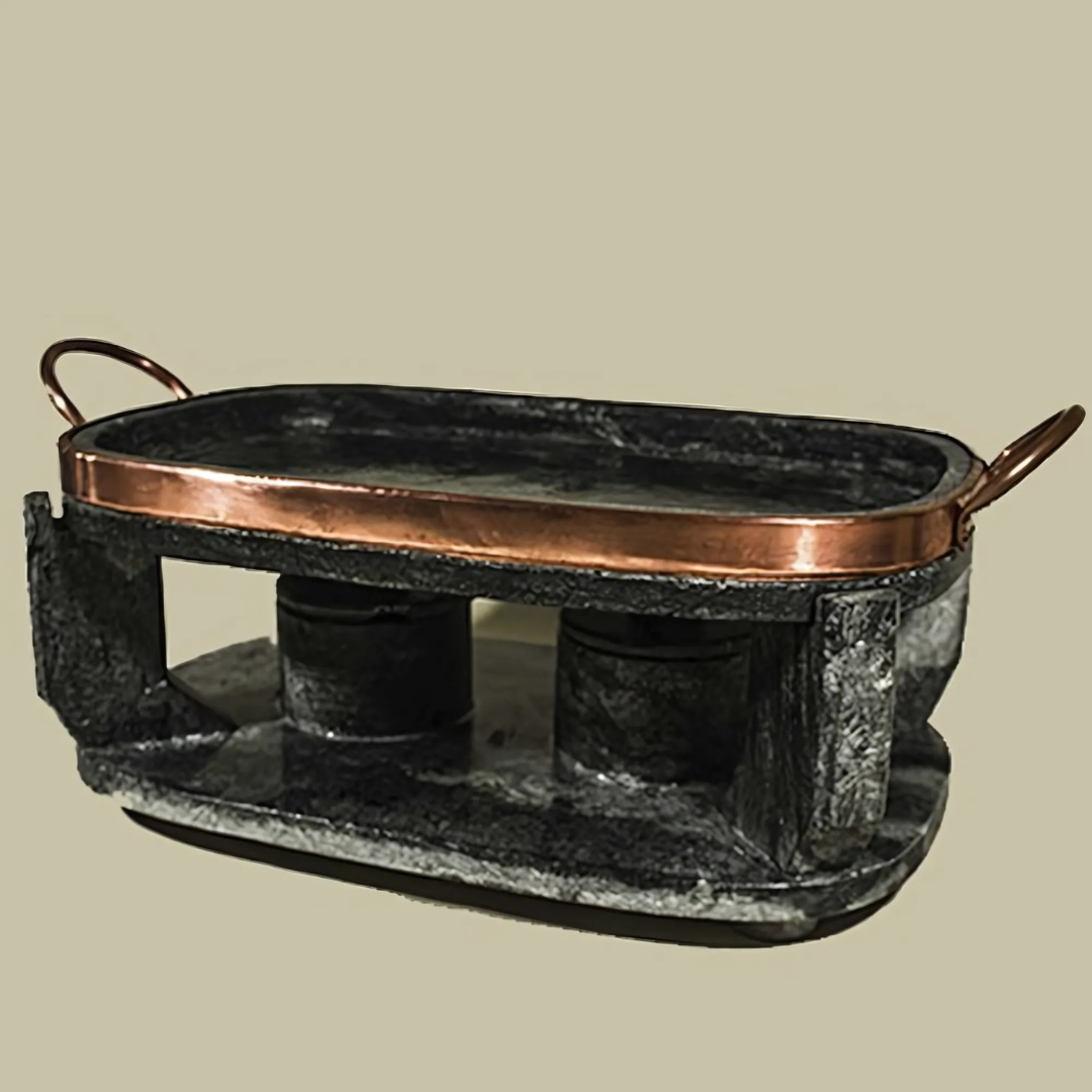 Chapa de Pedra Sabão com Dois Queimadores G - M e P – Bigorna Cutelaria