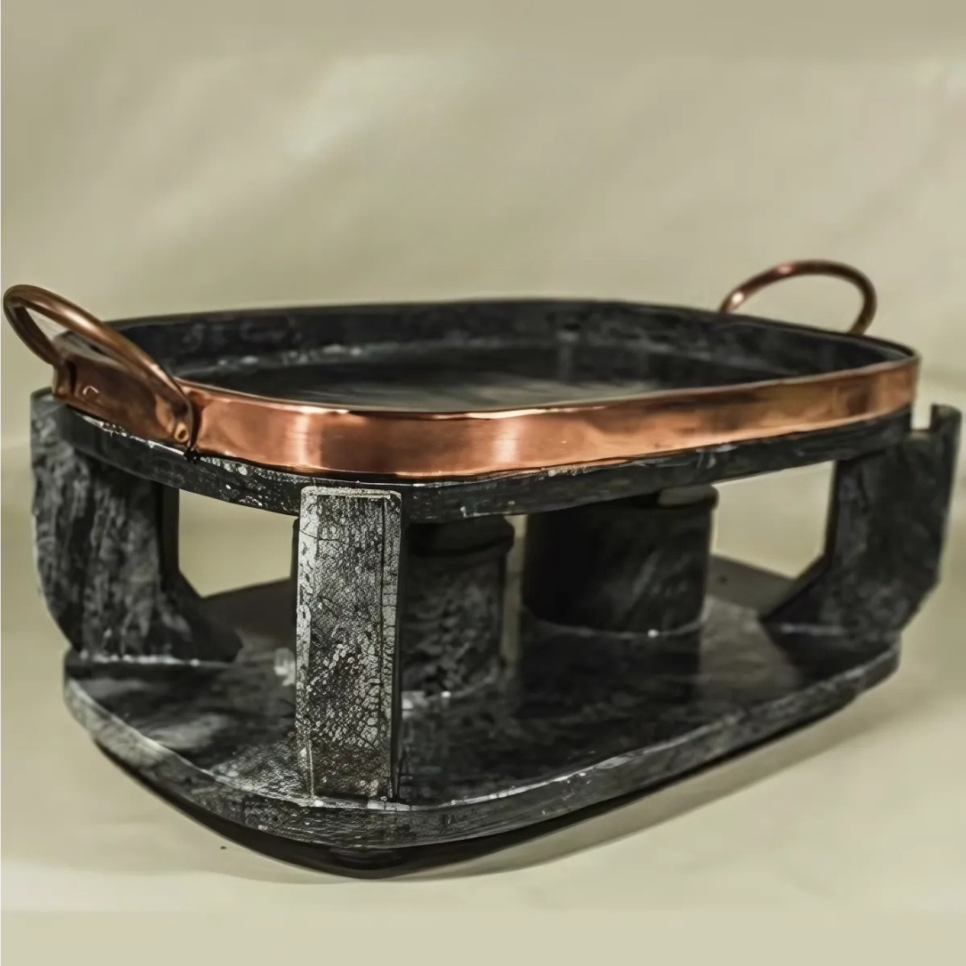 Chapa de Pedra Sabão com Dois Queimadores G - M e P – Bigorna Cutelaria