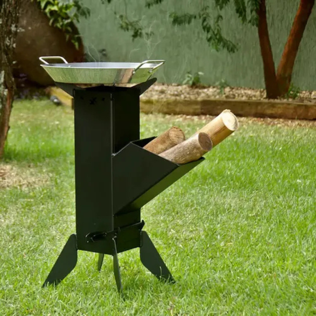 Fogareiro Vertical Chama Forte – Potência e Versatilidade no Seu Churrasco!